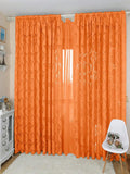 1pc Gray Cutout Leaf Sheer Curtain, 100% Polyester Cutout Vine Leaf Sheer Curtain For Living Room, Bedroom, Balcony And Kitchen - Coffee Color Delicate Hollow Out Embroidered Voile Curtain For Home Decor